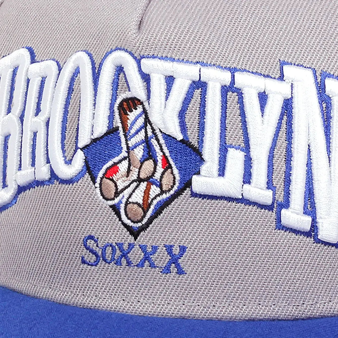 Brooklyn Soxxx Snapback Cap - Embroidered Logo Accent For Casual Streetwear And Style