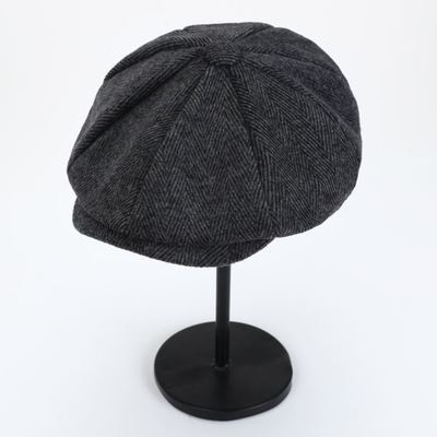 Linen Flat Top Newsboy Beret – Retro Short Brim Cap | One Size - Urban Caps