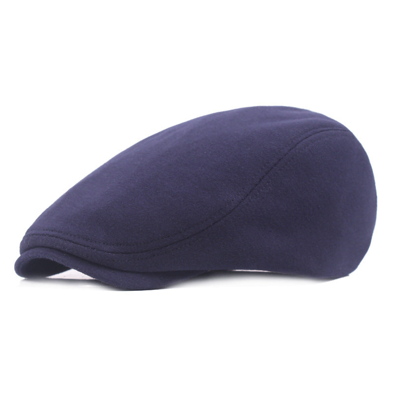 Men’s Adjustable Wool Felt Peaked Cap – Minimalist Tapered Style - Urban Caps