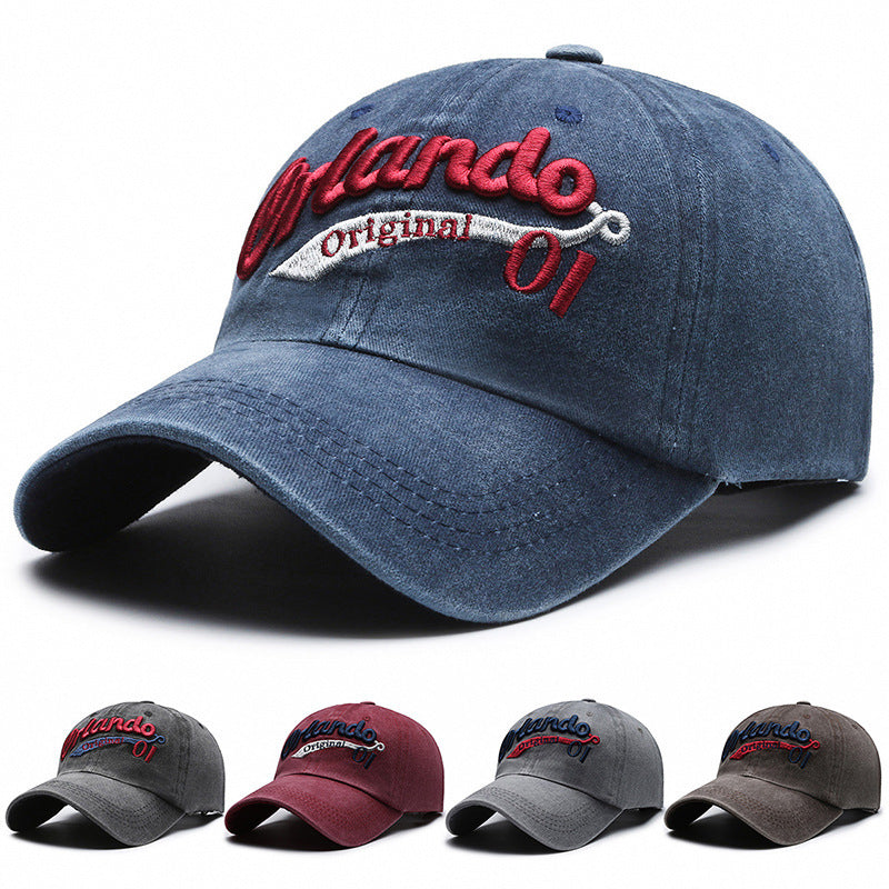 Baseball Cap Women's American-style Face-looking A Little Retro Washed Men's - Urban Caps