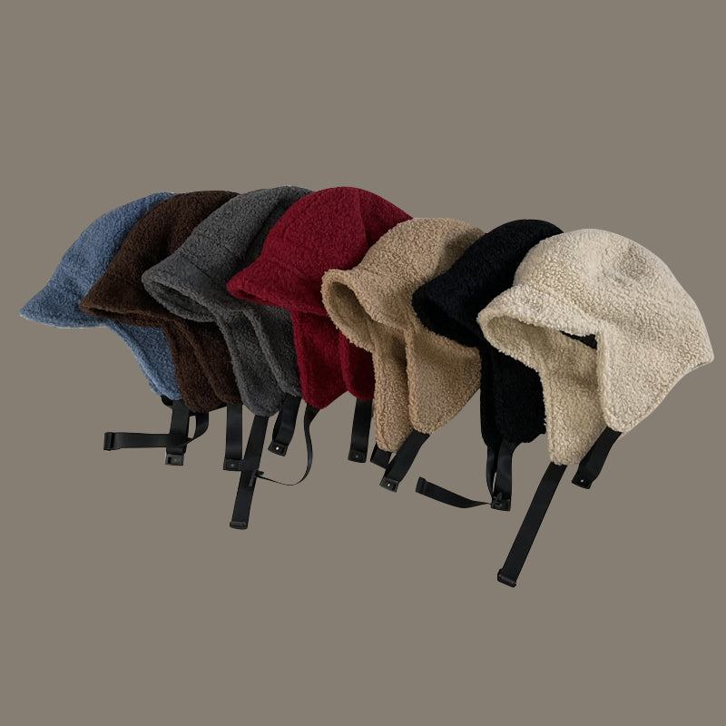 Men's Lamb Wool Ski Flying Ear Protection Baseball Hat: Cozy and Stylish - Urban Caps