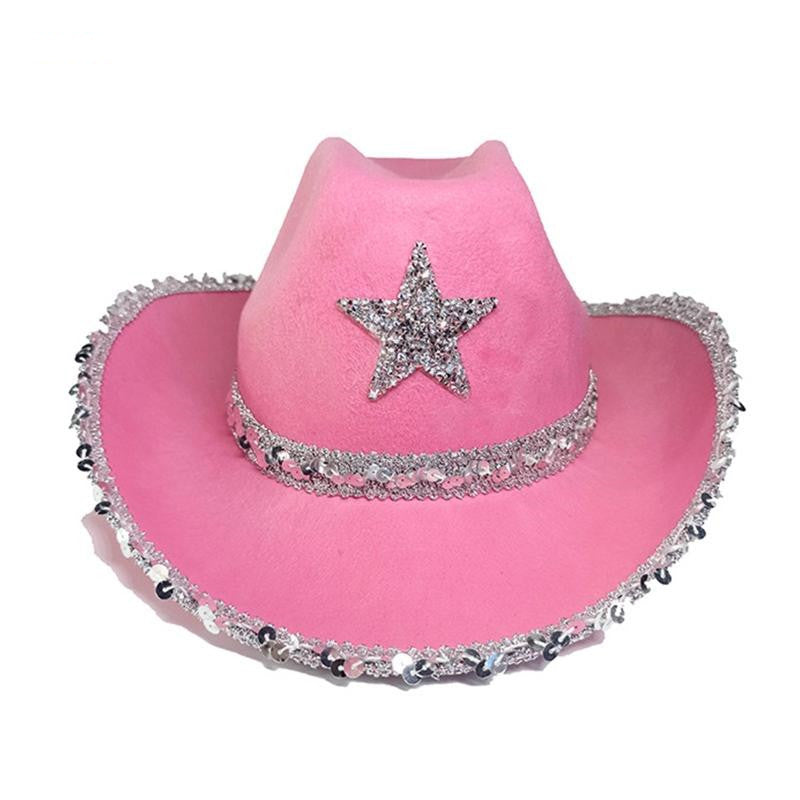 Party Black Bilateral Sequined Cowboy Hat - Urban Caps