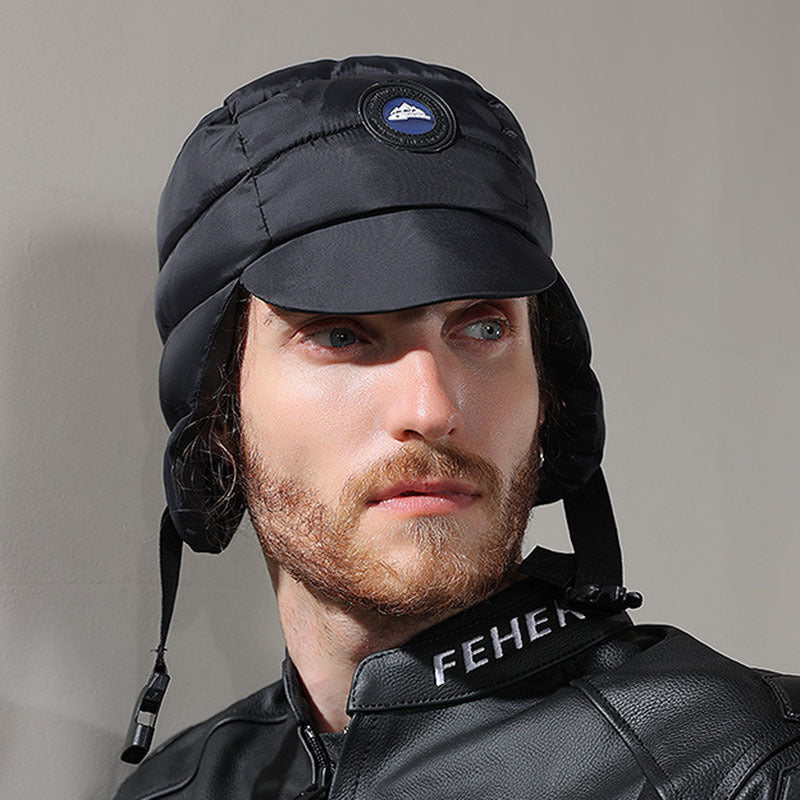 Down Plush Hat For Women Cycling Windproof Waterproof Ear Protection Warm Fashion Hats Winter Thicken Caps - Urban Caps