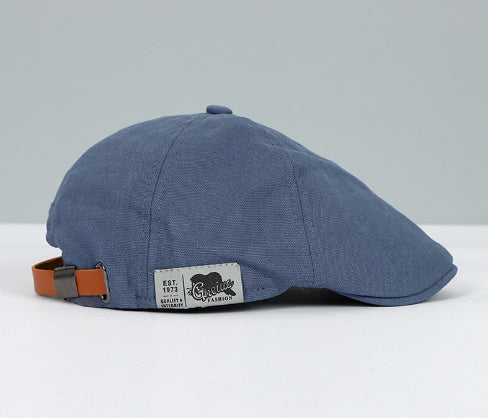 Men’s Japanese Retro Patchwork Beret – Vintage Forward-Facing Style - Urban Caps