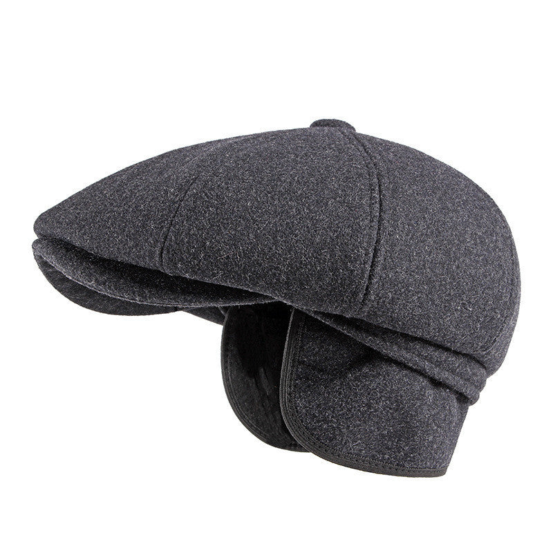 Men's Cap With Warm Ear Protection Beret - Urban Caps