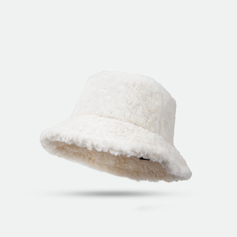 Lambswool Fisherman Hat Winter Warm Fashionable Solid Color Hats For Women - Urban Caps