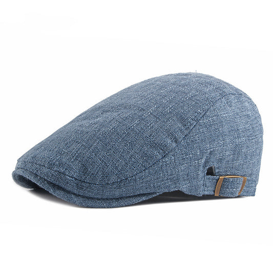 Men’s Lightweight Cotton Sun Cap – Retro British-Style Flat Hat | Breathable Fit - Urban Caps