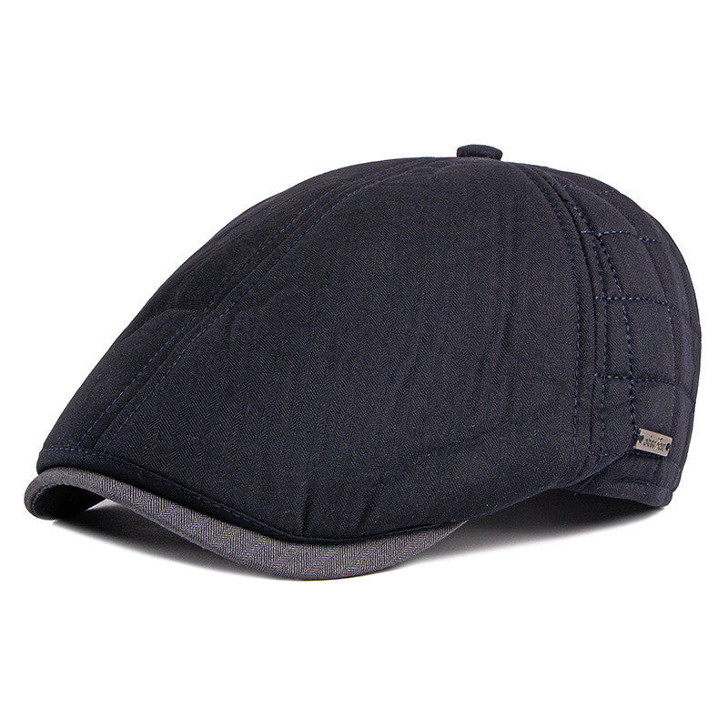 Men’s Winter Cotton Peaked Cap – Thickened & Adjustable | Classic Style for Middle-Aged & Elderly - Urban Caps