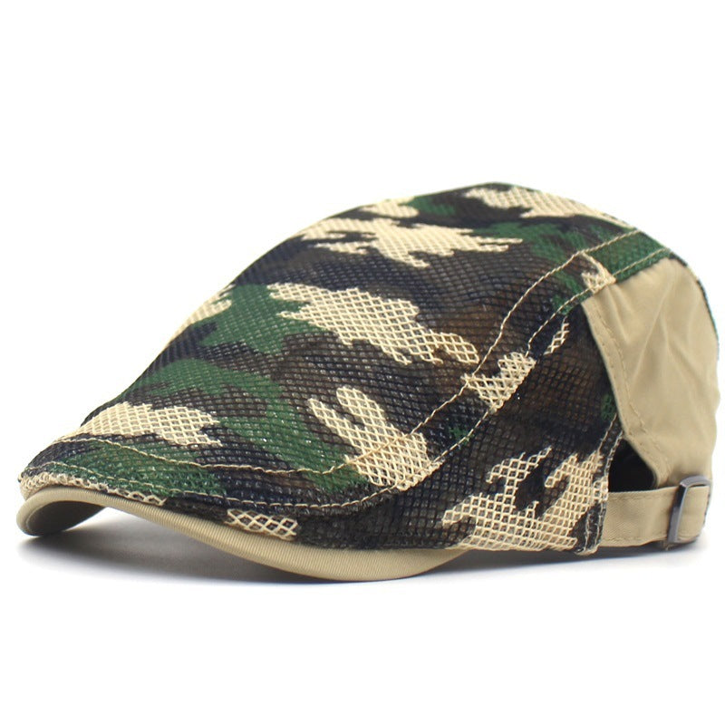 Camouflage Mesh Cloth Beret Men And Women Casual - Urban Caps
