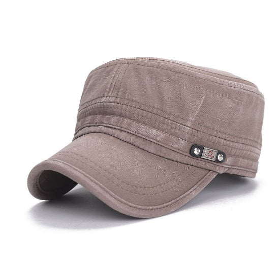 Washed Cotton Flat Top Cap – Distressed Twill Sun Hat | Adjustable Fit - Urban Caps