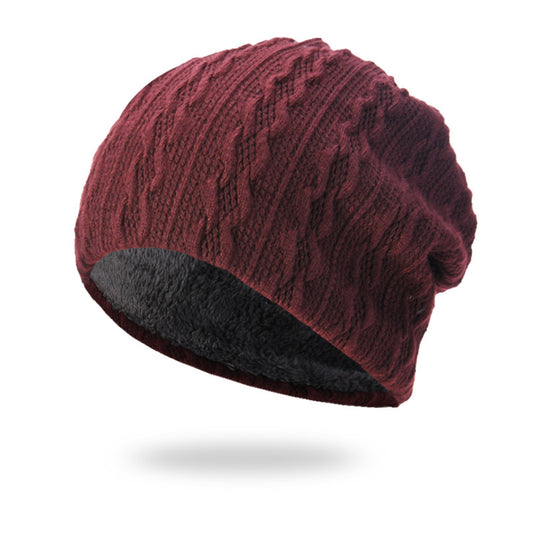 Men's Hat Winter Youth Warm Thickened Knitting Woolen Cap - Urban Caps
