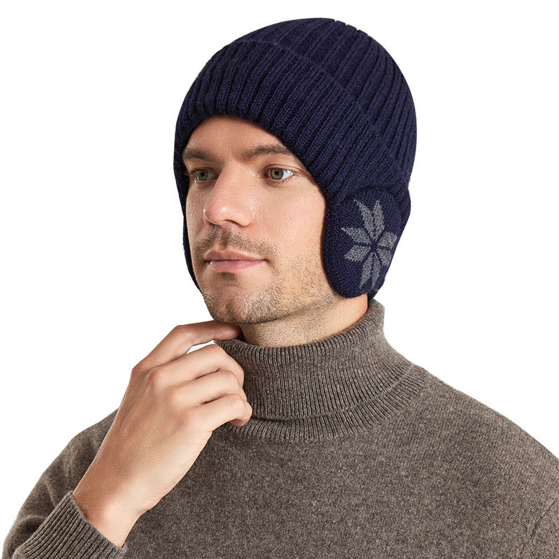 Thermal Knitting Woolen Cap Men's Fleece-lined Thickened Winter Trending Products - Urban Caps