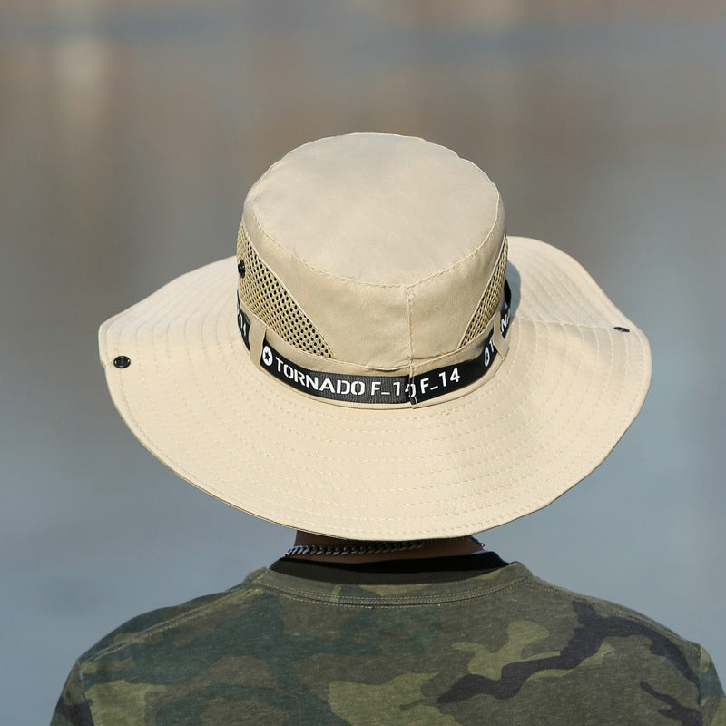 Mountaineering Fishing Sunscreen Travel Breathable Large Eave Visor Hat For Men - Urban Caps