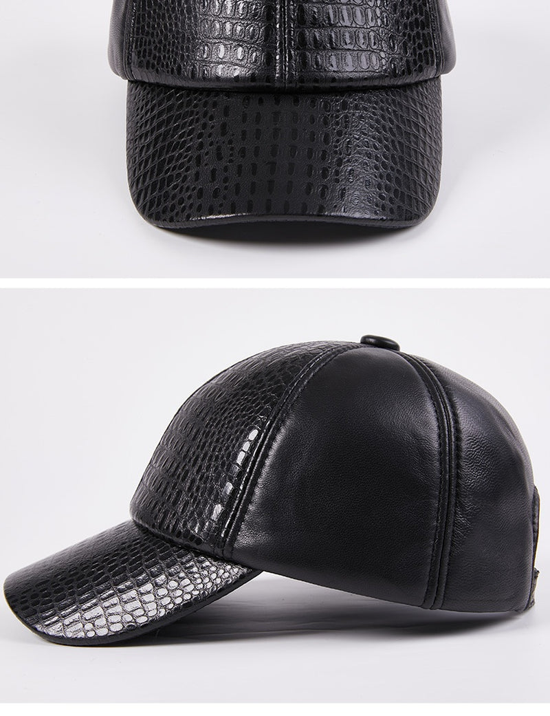 Autumn and Winter High-End Leisure Leather Hat