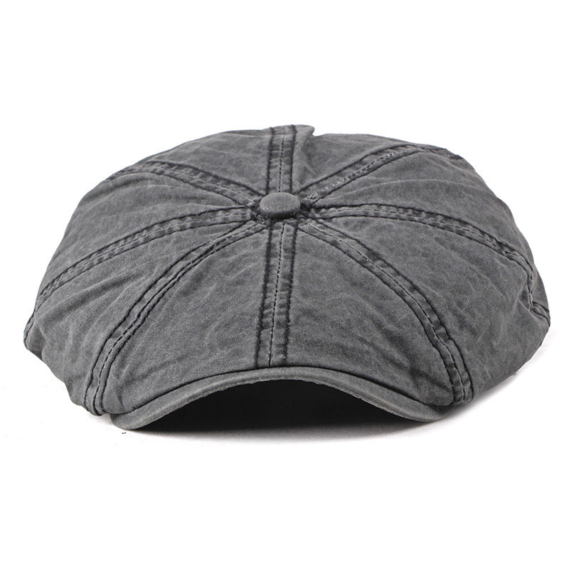 Spring And Autumn New Washed Pure Cotton Men Beret - Urban Caps