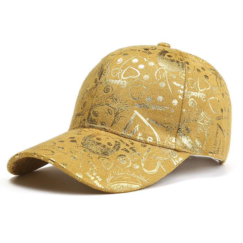 Spring and Summer Baseball Caps for Men and Women Korean Style Floral