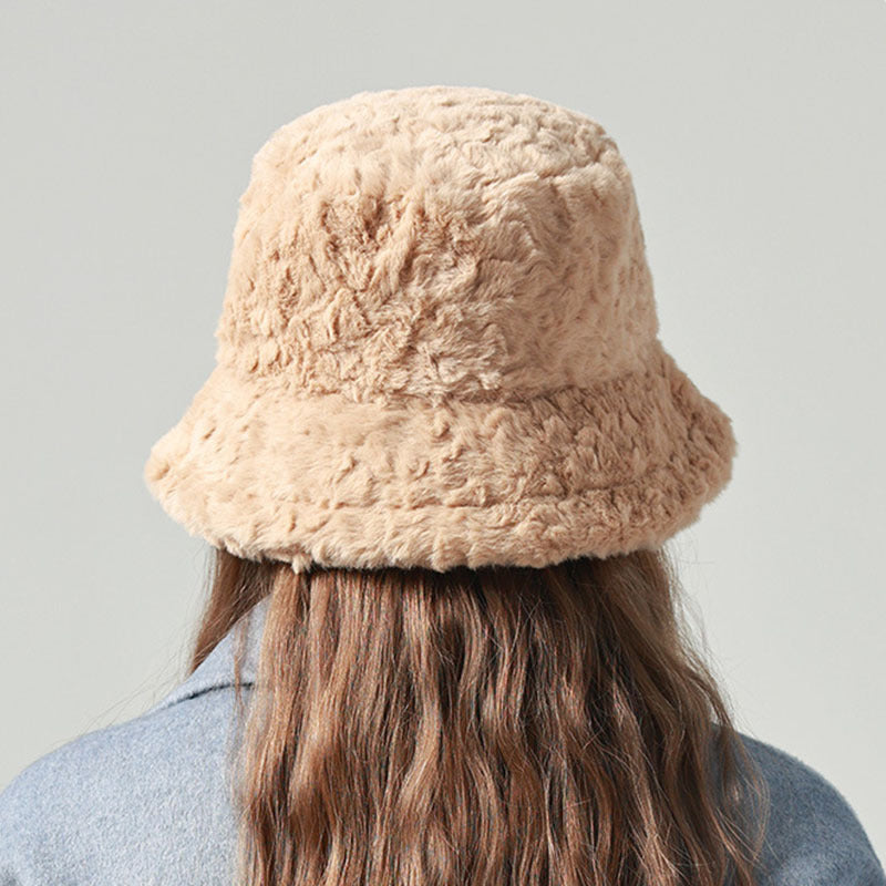Lambswool Fisherman Hat Winter Warm Fashionable Solid Color Hats For Women - Urban Caps
