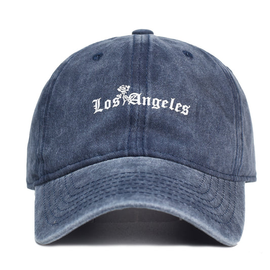 Washed Cotton Printed Hat Old Dad Hat - Urban Caps