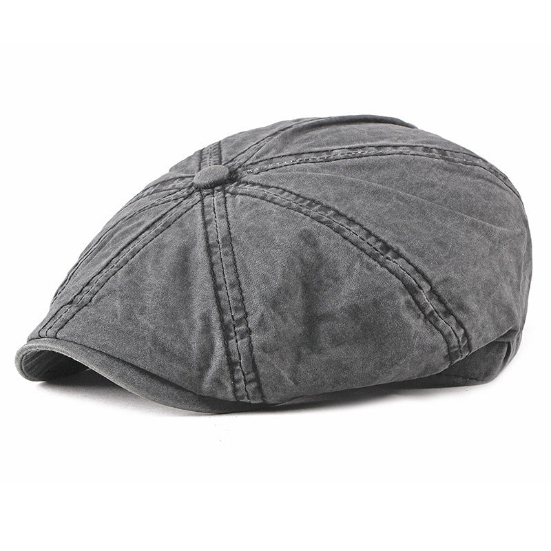 Spring And Autumn New Washed Pure Cotton Men Beret - Urban Caps