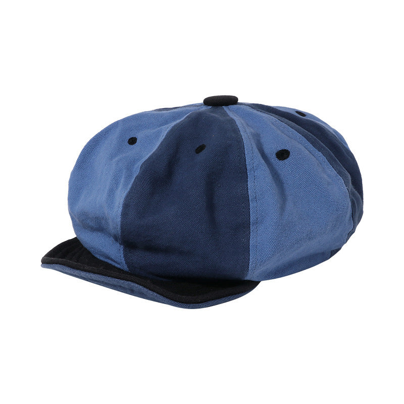 Color Matching Tension Adjustment Beret Soft Brim Hat - Urban Caps