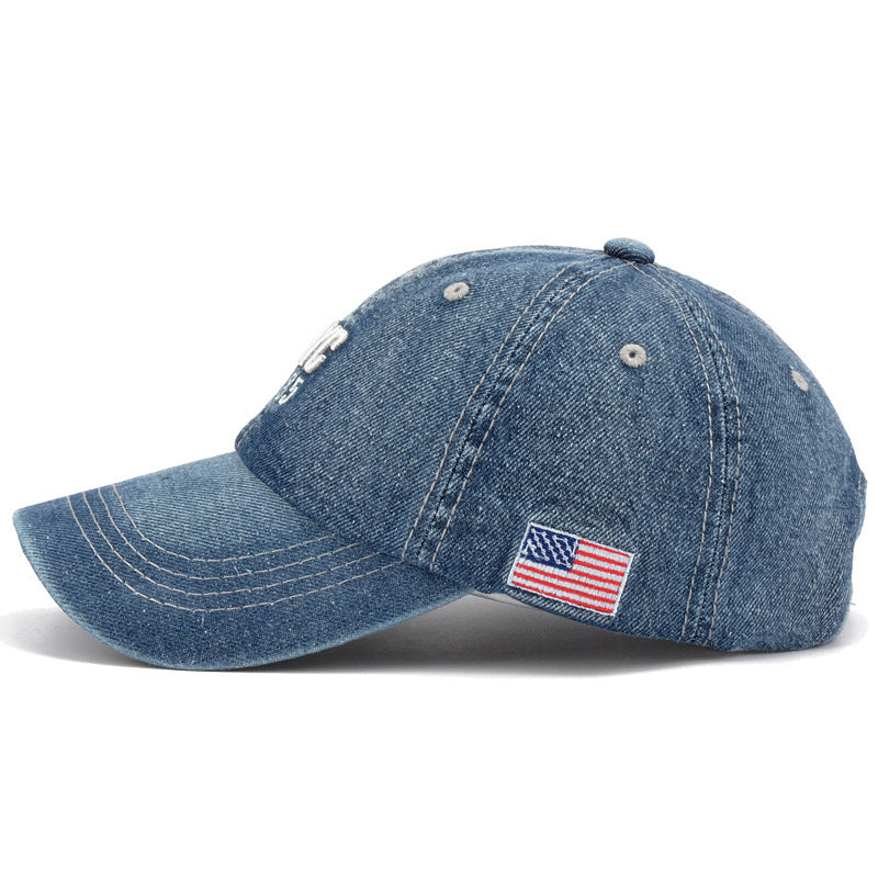 Hat Men'S Denim Baseball Peaked Cap