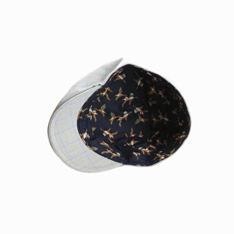 Dutton Cotton Check Summer Ivy Cap with Printed Lining - Urban Caps