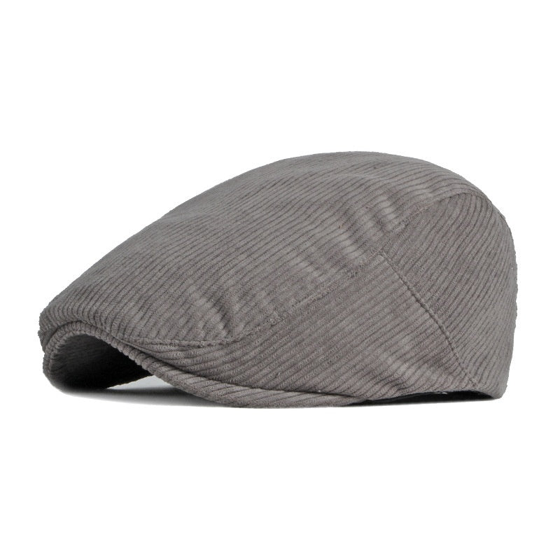 Kids Corduroy Retro Beret – Adjustable Flat Top Cap - Urban Caps