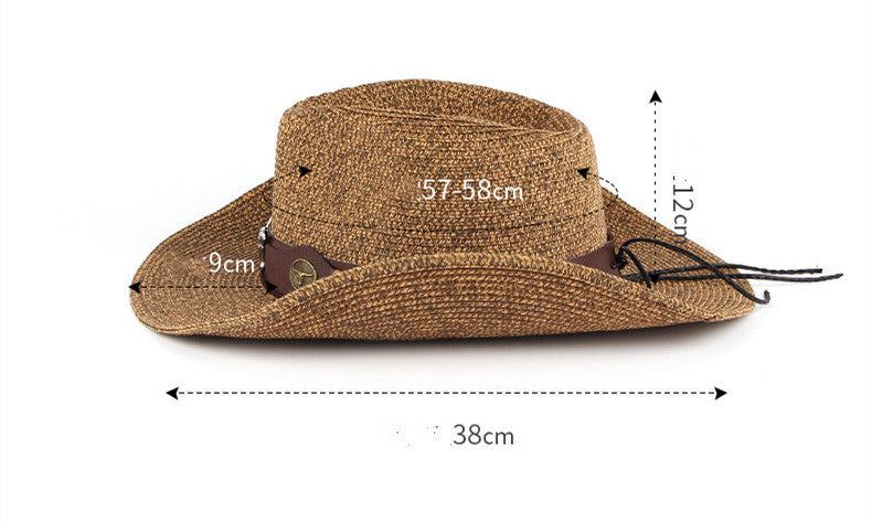 Mixed Color Straw Hat Western Straw Cowboy Hat - Urban Caps