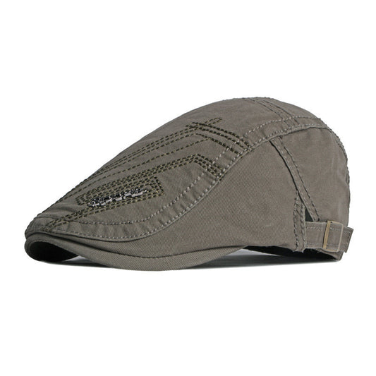 Men’s Casual Cotton Beret – Adjustable Embroidered Cap - Urban Caps