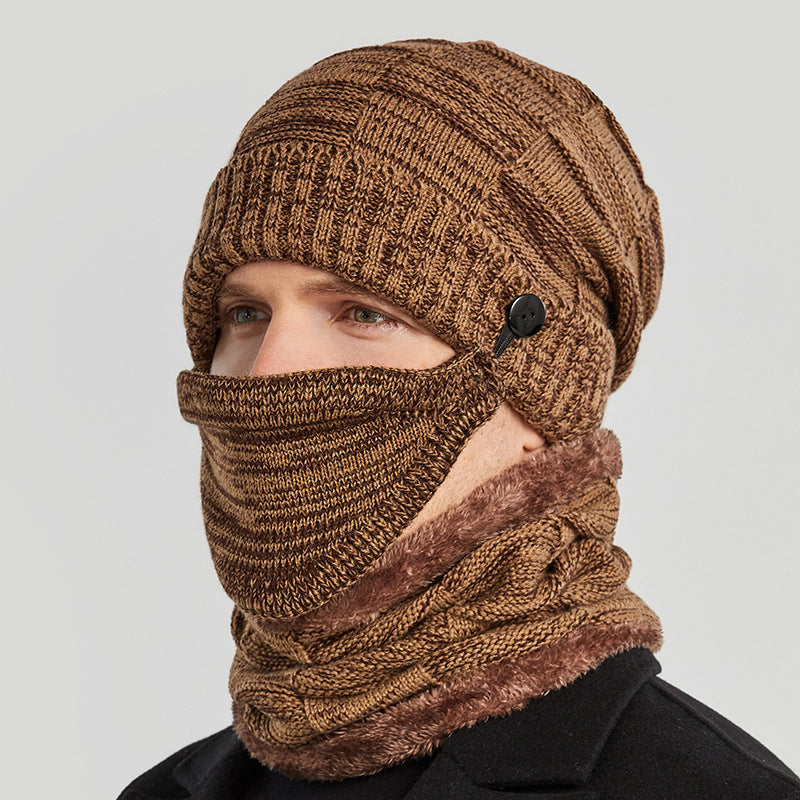 Hat Scarf Mask Three-piece Suit For Men To Keep Warm - Urban Caps