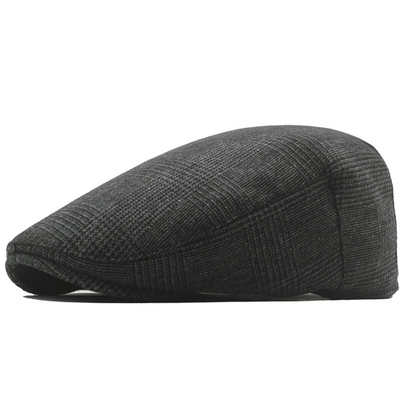 Winter Tweed Flat Cap Men's Newsboy Cap Baby British Retro Beret - Urban Caps