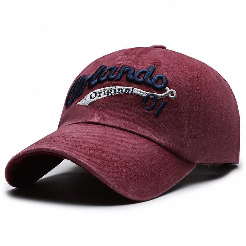 Baseball Cap Women's American-style Face-looking A Little Retro Washed Men's - Urban Caps