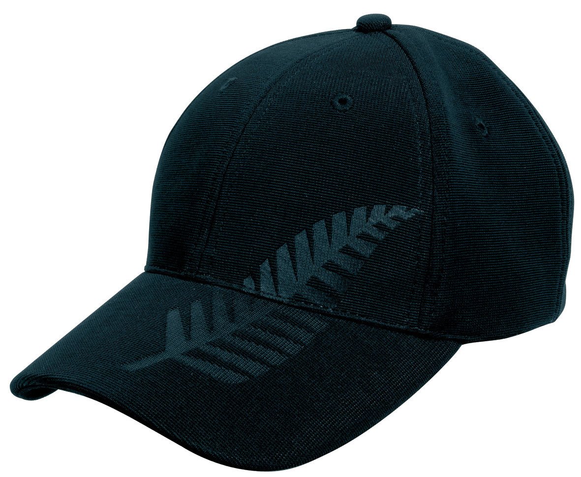 Embossed Silver Fern Cap – Ottoman Fabric, Structured 6 - Panel, Adjustable Gunmetal Buckle - Urban Caps