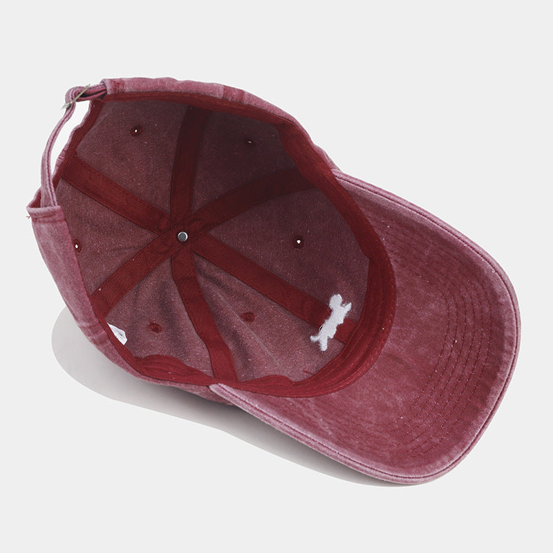 Washed-Out Vintage Sun Hat Female Curved Brim Distressed