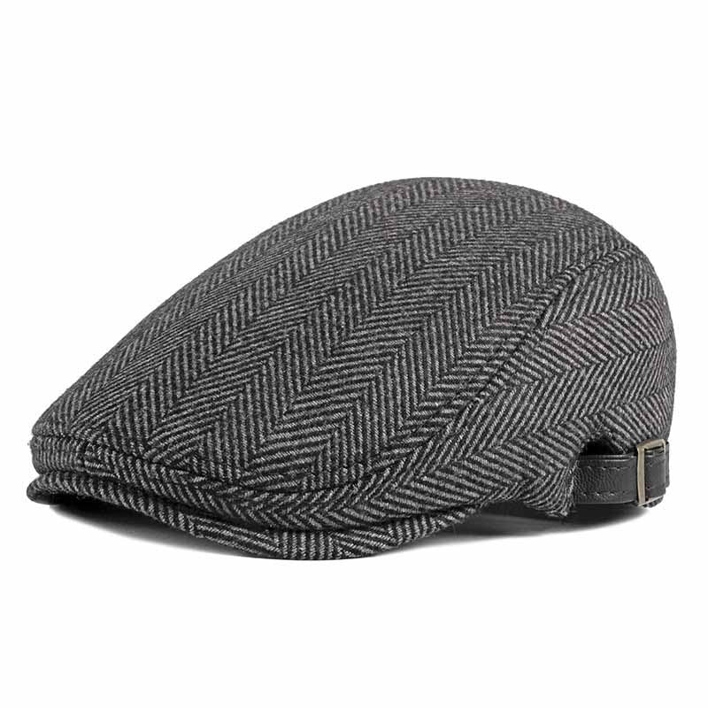 Fashion Simple Men's Retro Woolen Beret - Urban Caps