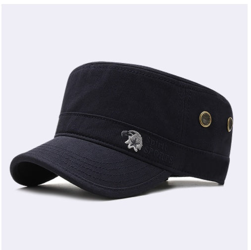 Men’s Flat Top Cotton Hat – Autumn/Winter Short Brim Cap - Urban Caps