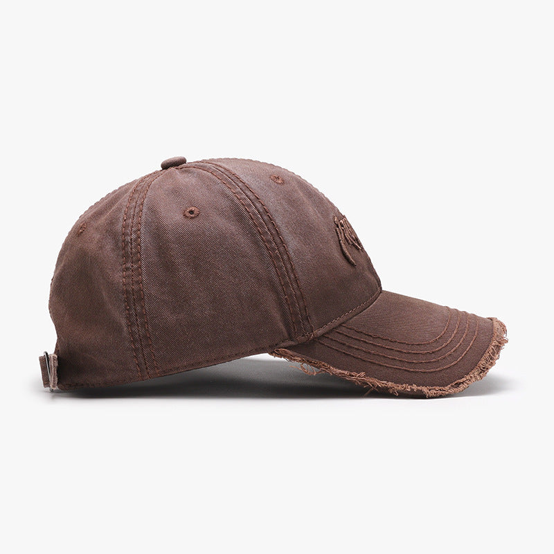 Letter Three-dimensional Embroidery Soft Top Burr Men's Baseball Cap - Urban Caps