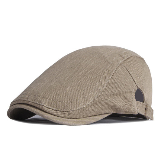 Simple Light Board Cotton Beret Men's Retro - Urban Caps