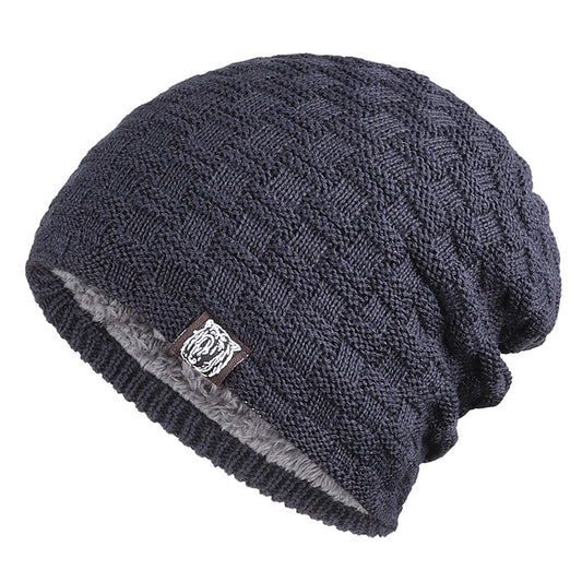 Tiger Label Fleece Warm Men's Hat: Cozy Style for Chilly Days - Urban Caps