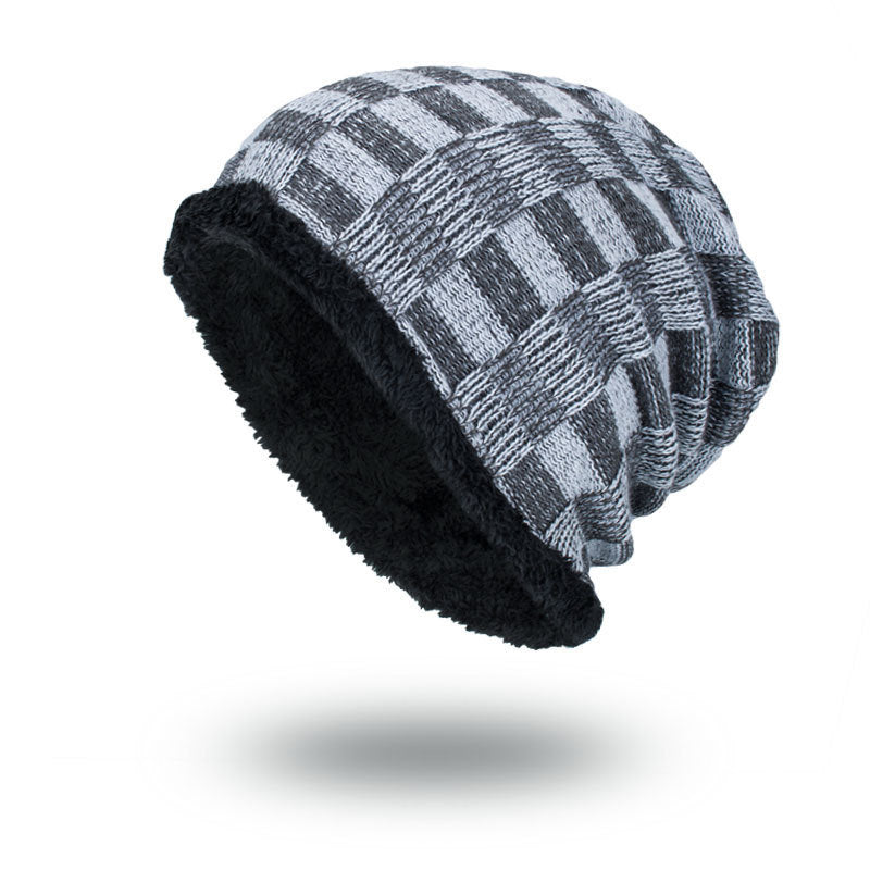 Contrast Color Knitted Wool Hat with Velvet Lining: Warm and Chic - Urban Caps