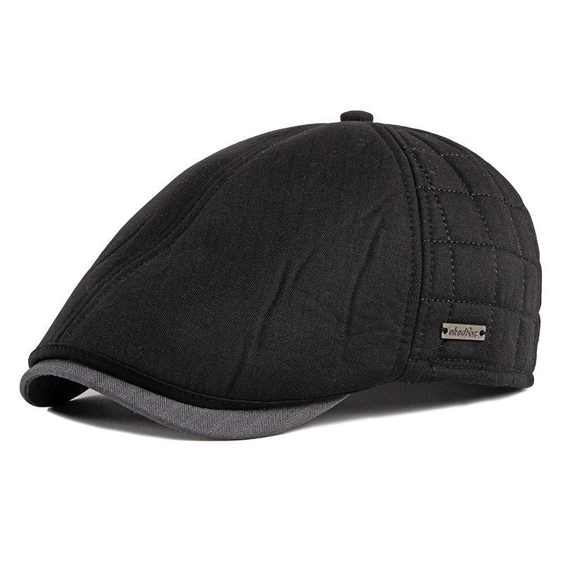 Men’s Winter Cotton Peaked Cap – Thickened & Adjustable | Classic Style for Middle-Aged & Elderly - Urban Caps