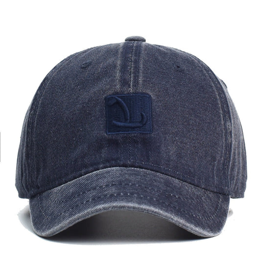 Hat Female Spring And Autumn Personality Washed Distressed Letters Short Brim Baseball Cap - Urban Caps