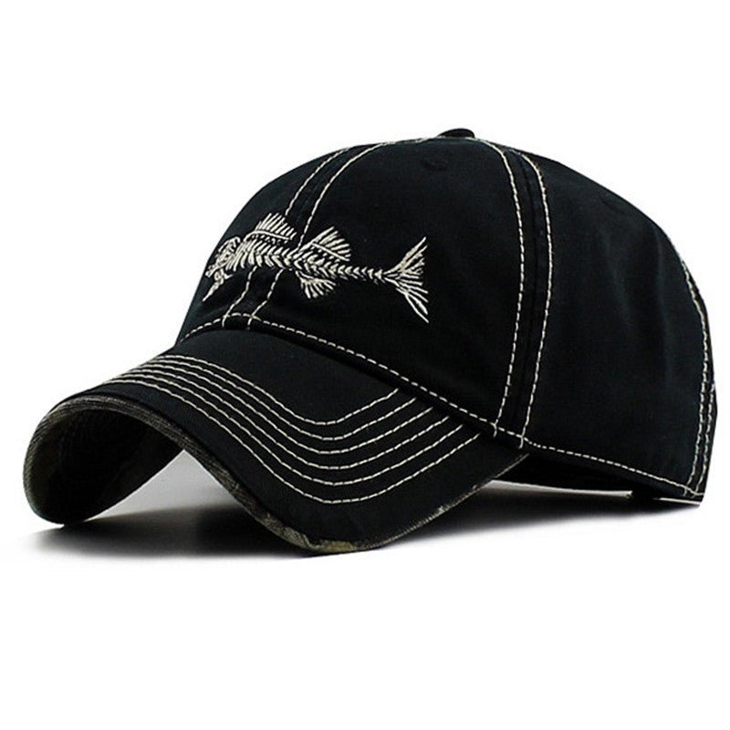 Hip - hop fishbone embroidered baseball cap - Urban Caps