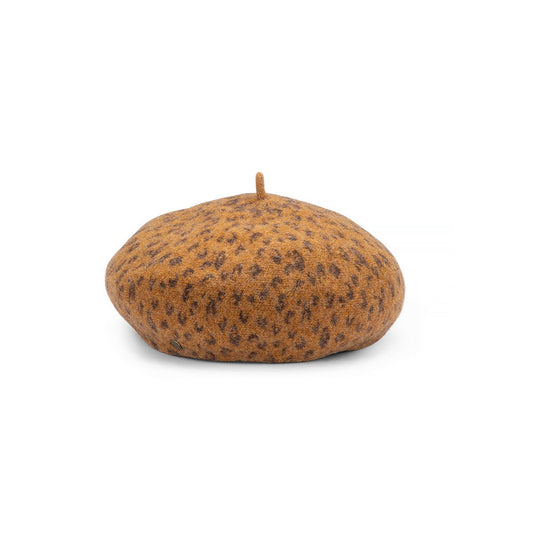 Jovie Wool Beret with Animal Print – Vintage - Inspired Australian Wool - Urban Caps