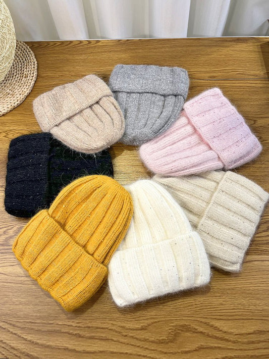 Korean - Style Melon Beanie – Minimalist Wool Knit Hat with Rounded Fit - Urban Caps