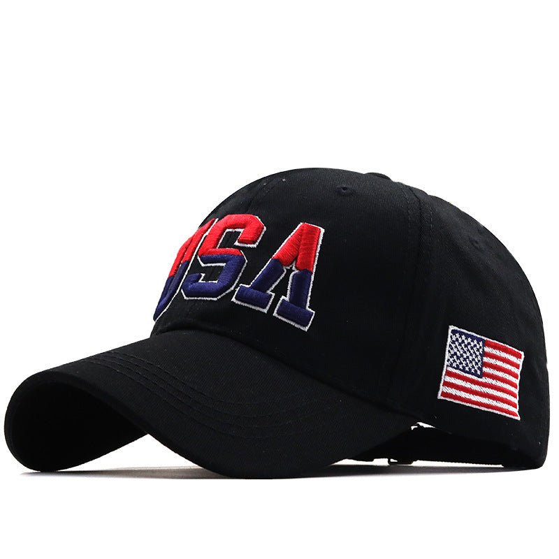 Letter USA Embroidery Baseball Cap Couple Outdoor - Urban Caps