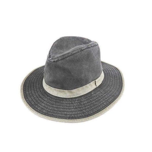 Lincoln Distressed Weathered Cotton Safari Hat with UPF 50+ Sun Protection - Urban Caps