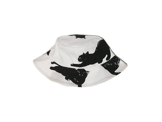 Men's And Women's Cute Fashion Black Cat Bucket Hat - Urban Caps