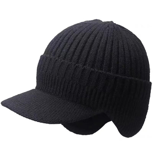 Men’s Thermal Wool Beanie – Thick Winter Hat with Ear Flap Coverage - Urban Caps