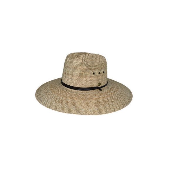 Newhaven Palm Straw Lifeguard Hat – Wide Brim with UPF50+ Sun Protection - Urban Caps
